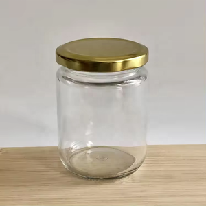 Bocaux en verre à face droite sans danger pour les aliments avec couvercle torsadé pour sauce à la mise en conserve à pression des cornichons - Product Image 1