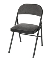 Chaises pliantes en métal personnalisées avec coussins et dossier en tissu pour le marché américain