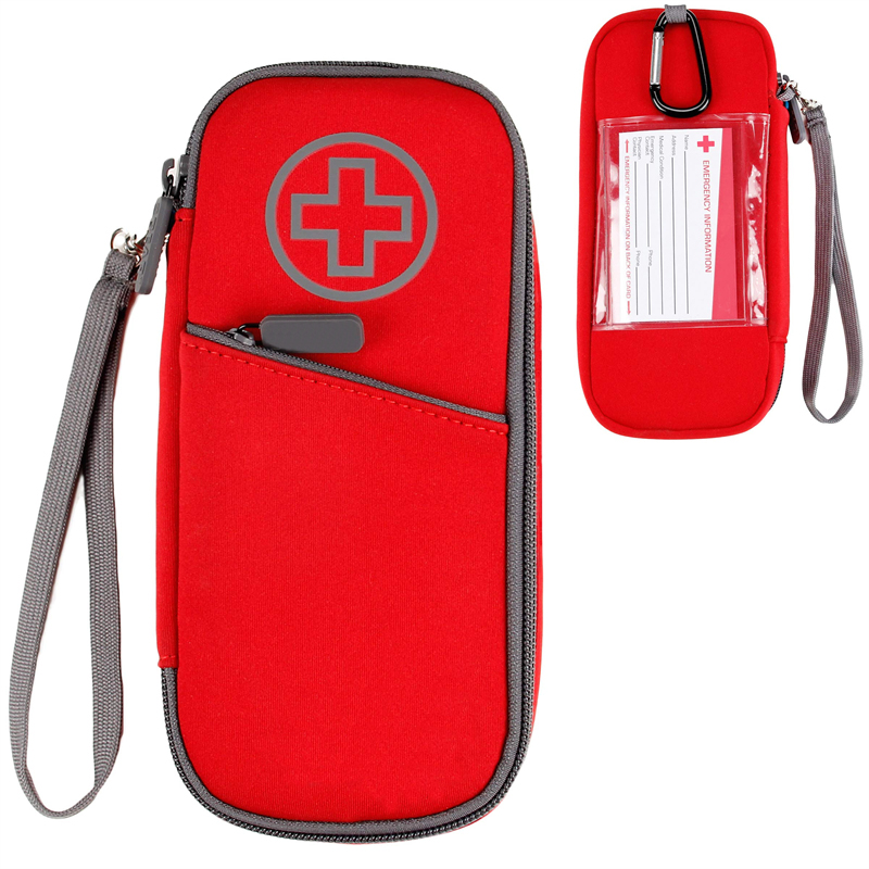 Portable Medicine Case Insulated Medicine Bag With Water Resistant Exterior and Insulated Liner Cold Insulated Diabetic Case
