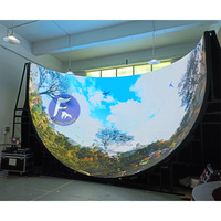 Producción virtual LED Wall P0.9 P1.2 P1.5 P1.8 P2.6 Panel Led flexible Pantalla Led de paso fino para cine en casa