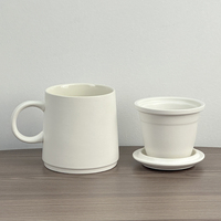 Tasses en céramique personnalisées avec logo 375 ml, tasse à expresso, cadeau, tasse à thé, mug avec infuseur à thé, poignée, tasse à café en céramique, tasse à thé chinoise