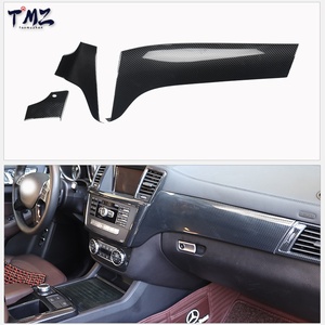 Volant modifié en fibre de carbone, motif noir, panneau de navigation, décoration intérieure de voiture pour <span class=keywords><strong>Mercedes</strong></span>-Benz ML GL 12-15 - Product Image 2