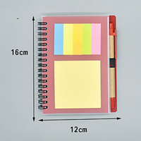 Cuaderno Espiral Personalizado con Cubierta de PP, Notas Adhesivas, Agenda, Bloc de Notas, Material de Oficina y Escolar, Cuaderno Espiral de Hojas Sueltas con Bolígrafo