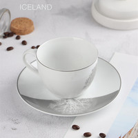 Tasse et soucoupe en céramique à café et thé en porcelaine 220cc, motif imprimé graphique par Sublimation, tasse à café glacée avec soucoupe
