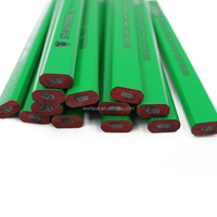 Crayon de charpentier standard personnalisé de 24 cm, en bois de tilleul, carré, plat, HB