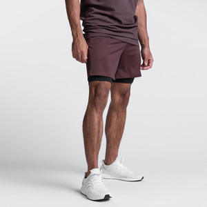 Custom Logo Summer Casual Trendy Muscle Sports Shorts Outdoor Running Squat Breathable Double-<b>layer</b> Quick-drying Sweat Letter - Product Image 2