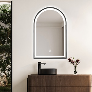 <span class=keywords><strong>Espejo</strong></span> de <span class=keywords><strong>manto</strong></span> dorado con luz para dormitorio, <span class=keywords><strong>espejo</strong></span> LED de baño de arco ancho, <span class=keywords><strong>espejo</strong></span> de chimenea de arco de medio círculo - Product Image 2