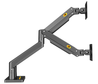 Support de moniteur LED en alliage d'aluminium NB G32 de 22 à 32 pouces, bras à ressort à gaz, support de moniteur à mouvement complet, charge de 3 à 15 kg chacun