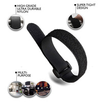 Sangle réglable personnalisée à boucle auto-agrippante pour vélos et gestion des câbles 100% nylon