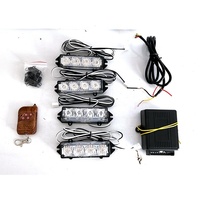Luces de coche de seguridad inalámbricas 4 piezas luz estroboscópica LED inalámbrica con control remoto 1W LED Luz de precaución inalámbrica para camión de remolque