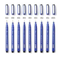 Marqueurs de croquis noirs à pointe fine ensemble de stylo à aiguille fine pigmentée pour dessiner un stylo micron micron en plastique avec pointe fine