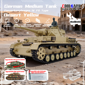 COOLBANK 1/16 Panzer IV <span class=keywords><strong>allemand</strong></span> Ausf. Tank moyen télécommandé F2, modèle de collection pour les passionnés de chars de la Seconde Guerre mondiale, MT - Product Image 1