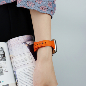 สายนาฬิกาหนังแท้แฟชั่นหรูหราของ Ryb สำหรับ <span class=keywords><strong>Apple</strong></span> <span class=keywords><strong>Watch</strong></span> <span class=keywords><strong>Series</strong></span> 7 41มม. 45มม. <span class=keywords><strong>5</strong></span> 6 SE - Product Image 4