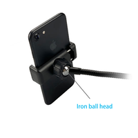 Clip flexible à col de cygne pour fixer un support de lumière annulaire, clip pour téléphone portable, clip pour téléphone en direct