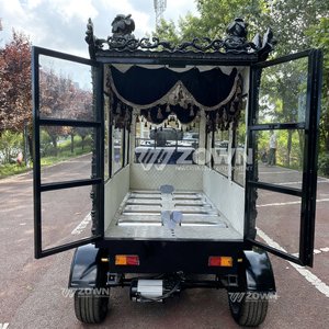 Remorque de cercueil vintage disponible en ODM, structure métallique renforcée, chariot de transport pour entreprises funéraires internationales - Product Image 2