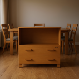 Minimalist Modern Sideboard Pinewood Brown Model D0100HXVRJ2 Home Furniture <b>Dining</b> <b>Room</b> <b>Storage</b> Drawer <b>Cabinet</b> - Product Image 2