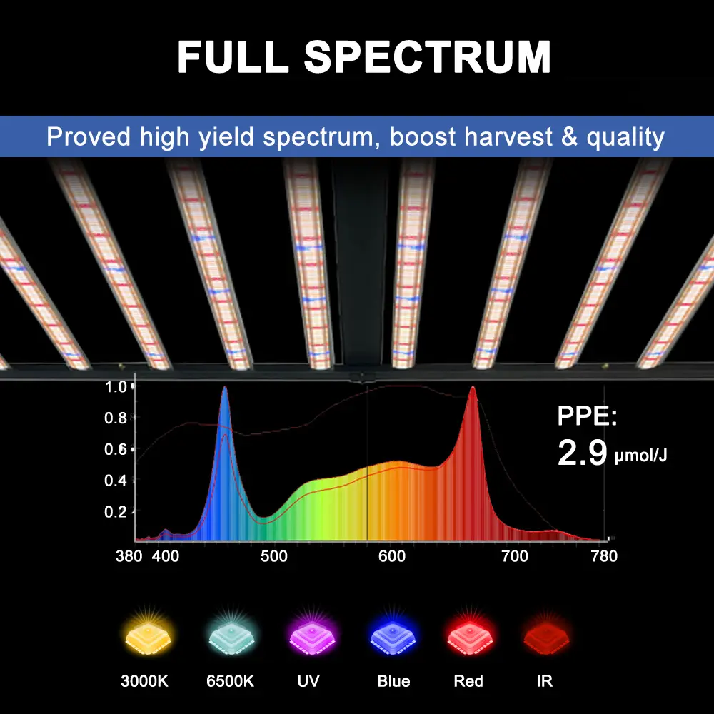 USA FREE SHIPPING 4x6ft Grow Light 1000W Lm301h Lm301b Hydroponic Full Spectrum Led Grow Lights for Indoor Plants