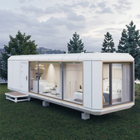 Maison modulaire double, kit de maison en bois en forme de capsule, maison préfabriquée, maison mobile extérieure, petites maisons, cabines spatiales de luxe