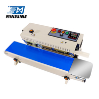 Nouvelle machine de scellage thermique horizontale continue pour sachets de café, de thé, de chips, de cartons, de boissons, de produits chimiques, automatique, électrique, 12 mm