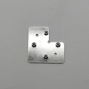 Support d'angle en aluminium 64x37mm, connecteur à angle droit pour armoire miroir en verre, accessoire de renforcement de quincaillerie - Product Image 3