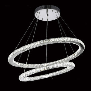 JYLIGHTING 2-Ring LED Kristall-Wanhänger Hanglicht modern Restaurant Kronleuchter Indoor Home Hotel Bar Schlafzimmer Esszimmer 220 V - Product Image 4