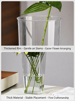 Vase cylindrique en plastique transparent incassable, seau à fleurs pour fleuriste, grand récipient pour plantes hydroponiques pour mariage