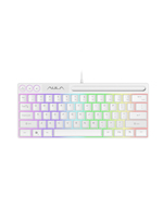 AULA F3061 Membran Putih USB 2.0 TKL Mini 61 Tombol Keyboard Komputer RGB Portabel Gaming Gateron Desktop Baru