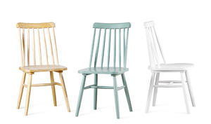 Sedia Windsor in Legno di Quercia Bianca Americana Verde Chiaro Stile Nordico - Product Image 2