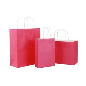 Vente en gros de sacs shopping en papier brun bon marché de 27 cm x 11 cm x 19 cm avec votre propre logo, pack promotionnel - Product Image 1