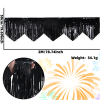 Rideau à franges en feuille métallisée rouge brillant à coupe ondulée personnalisé, guirlande de paillettes pour la Saint-Valentin, mariage, Noël, décoration de fête
