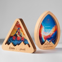 Trophée en bois et cristal haut de gamme pour récompense d'entreprise, réunion annuelle, reconnaissance des employés, souvenir