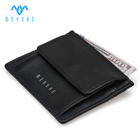 Dompet koin kulit asli kustom RFID mewah kualitas tinggi pemegang kartu penutup terbuka poliester pendek tampilan elegan