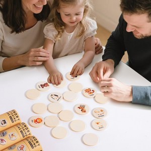 <span class=keywords><strong>Gioco</strong></span> di Memoria <span class=keywords><strong>Montessori</strong></span> 'Trova la Coppia' in Legno con Tubo di Carta, Regalo Educativo per Bambini e Piccoli - Product Image 2