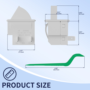<span class=keywords><strong>Heavy</strong></span>-<span class=keywords><strong>Duty</strong></span> 2 Pin tủ lạnh chuyển đổi ánh sáng thường đóng cửa tủ lạnh cửa đẩy nút chuyển đổi chất lượng thiết bị chuyển mạch cho tủ lạnh sử dụng - Product Image 2
