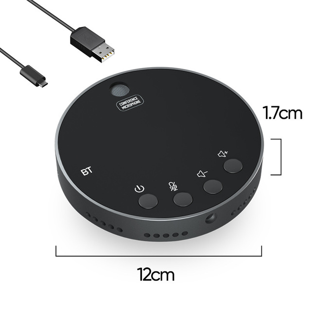 Omnidirectional Recording Microphone Built-in Speaker USB/Wireless for PCs Laptops