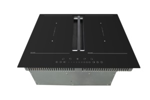 Combinaison de plaques à induction et hotte de 80cm, commande tactile, <span class=keywords><strong>plaque</strong></span> de ventilation avec hotte <span class=keywords><strong>aspirante</strong></span> intégrée - Product Image 3