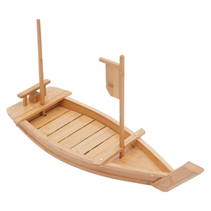Grand plateau de service en bambou pour sushis, bateau en bambou de 60 <span class=keywords><strong>cm</strong></span> pour restaurant japonais de sushis - Product Image 4