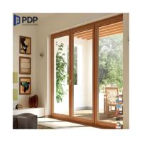 Puerta Corredera de Vidrio con Revestimiento de Aluminio Estilo Victoriano Minimalista de Alta Calidad PDP, Impermeable para Interiores de Patio