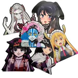 1000 diseños calcomanías impermeables pegatinas móviles de coche Jujutsu Kaisen DBZED Demon Slayer 3D Anime Motion Sticker