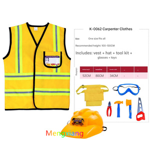 Disfraz de Cosplay de Ingeniero, Conjunto de Disfraces de Trabajo para Niños, Chaqueta de Trabajador de la Construcción con Casco, Martillo, Destornillador y Hacha - Product Image 4
