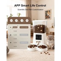 Distributeur automatique de nourriture et d'eau pour animaux de compagnie WiFi 2 en 1, 4L 3L, commande à distance par application, audio bidirectionnel, bols en acier, pour chat et chien