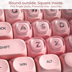 Xvx keycaps màu hồng Blush hoa hồ sơ mờ Keycap 132-Key PBT + <span class=keywords><strong>PC</strong></span> ANSI bố trí 61/68/75/84/87/100/104/108 Bàn phím cơ khí - Product Image 3