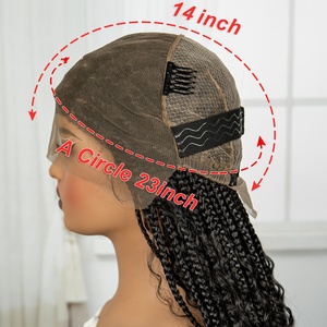 <span class=keywords><strong>Perruque</strong></span> synthétique tressée <span class=keywords><strong>africaine</strong></span> en dentelle complète, vente en gros directe d'usine chinoise - Product Image 5