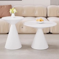 Ensemble de tables basses de salon moderne de luxe léger, créatif, en fer et de petite taille pour le salon