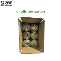 Rouleau de film plastique transparent de taille personnalisée emballage des aliments cuits de restaurant rouleau de film d'emballage alimentaire en PVC 9Mic