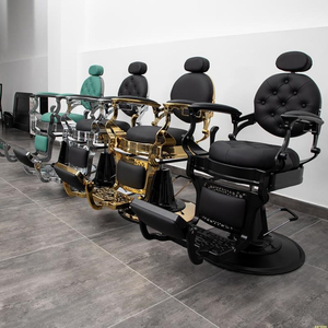 Z High End Factory Professional Men's All-black Barber <b>Chair</b> <b>Retro</b> Heavy Frame Styling Salon Hairdressing Barber <b>Chair</b> - Product Image 5