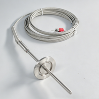 Thermocouple à bride fixe de type K, fil tressé en acier inoxydable de 5 m, sonde à bride 0-700°C, capteur de température résistant à la corrosion