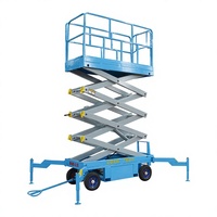 Plateforme élévatrice à ciseaux remorquable certifiée CE 6m 8m 10m 300kg 450kg, élévateur à ciseaux mobile hydraulique pour travaux extérieurs