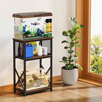 3-stufiger, robuster Aquariumständer mit Ablageflächen für 5-10 Gallonen Becken, Metallrahmen