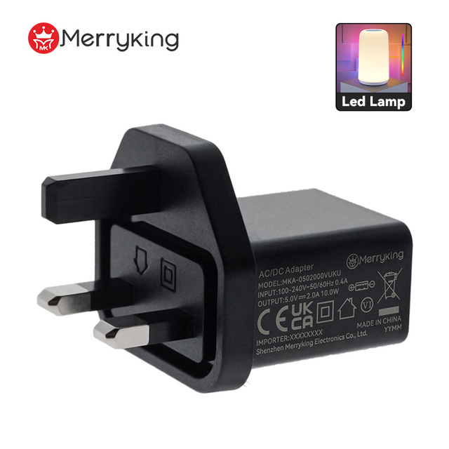 AC DC USB Wall Charger 5V 1A UK Plug Power Adapter 5V 2.5 AMP USB-C Charger 5V 2A USB-A Charger for Led Lamp